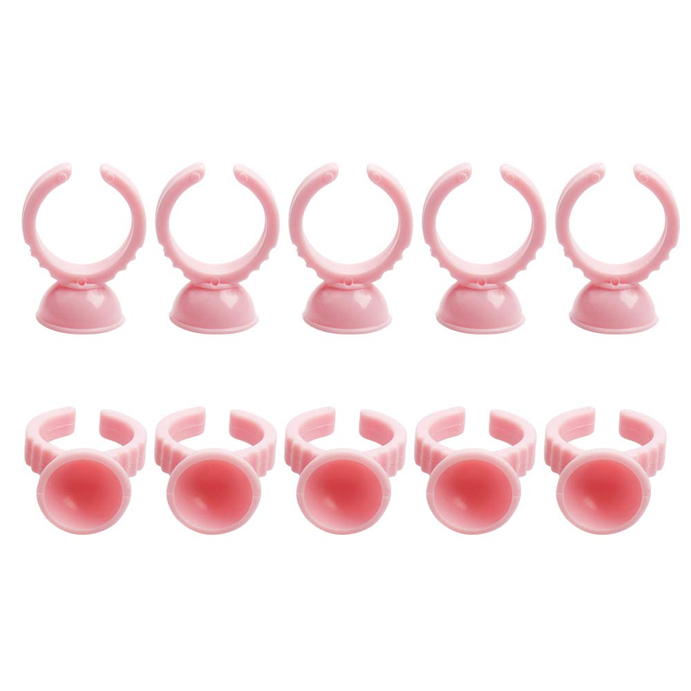 Pigment Cup Rings - Pink - Small (100/500pcs)