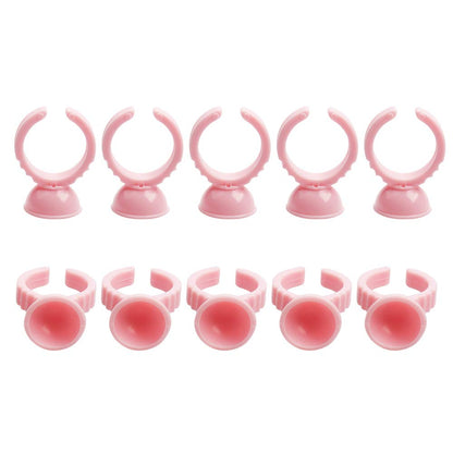 Pigment Cup Rings - Pink - Small (100/500pcs)