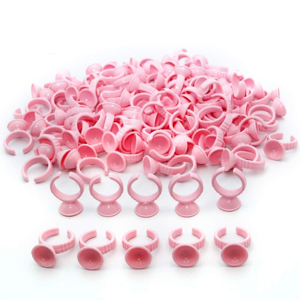 Pigment Cup Rings - Pink - Small (100/500pcs)