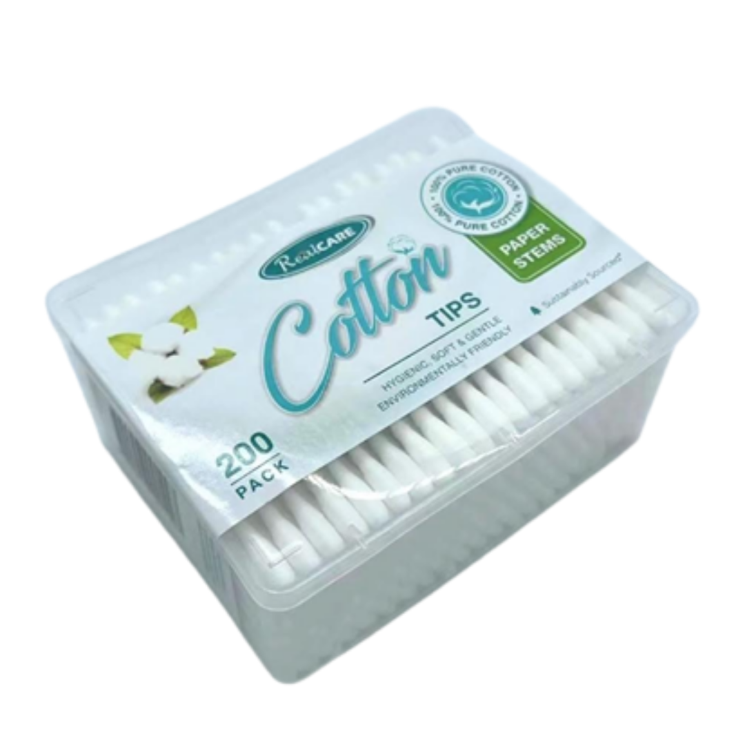 Cotton Tips with Paper Stem (200 pcs)