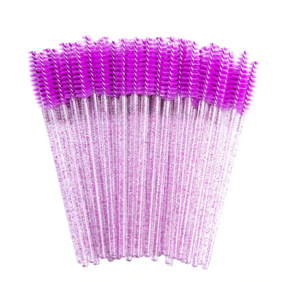 Glitter Mascara Wands/Spoolies - Purple  (50/500pcs)