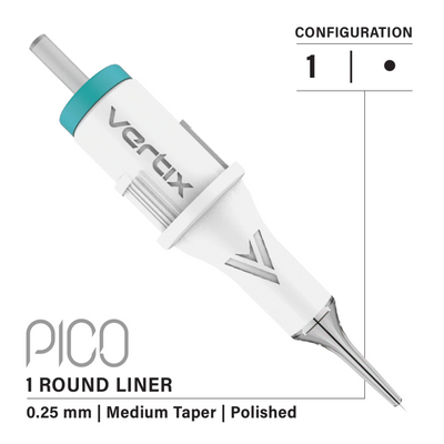 Vertix Pico Cartridges 1 Round Liner (20pcs) - Choose Type
