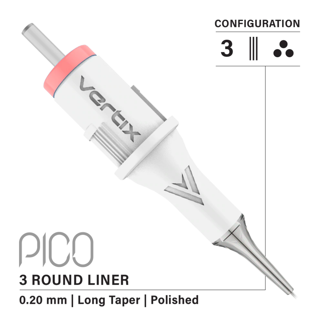Vertix Pico Cartridges 3 Round Liner (20pcs) - Choose Type