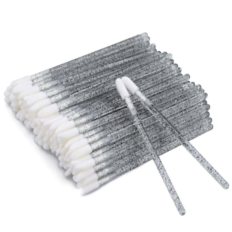 Disposable Lip Applicators - Glitter Black (50pcs)
