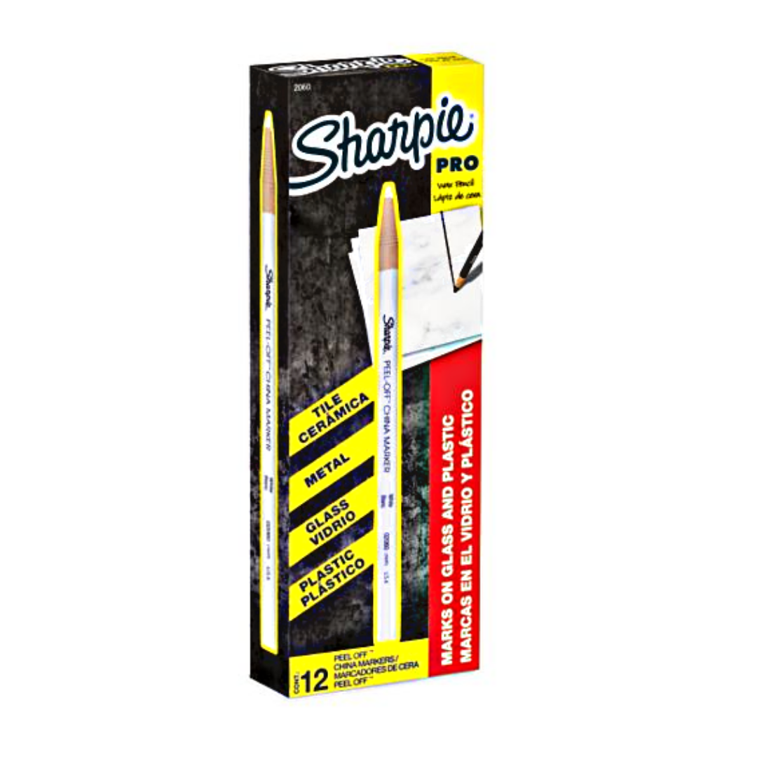 Sharpie Pro Wax China Marker - White (1/3/12pcs)