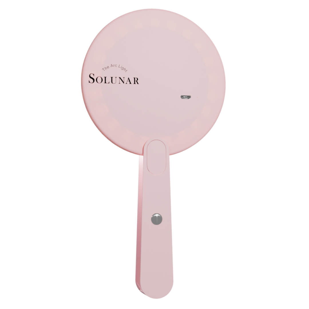 Solunar Luna LED Handheld Mirror - Pink