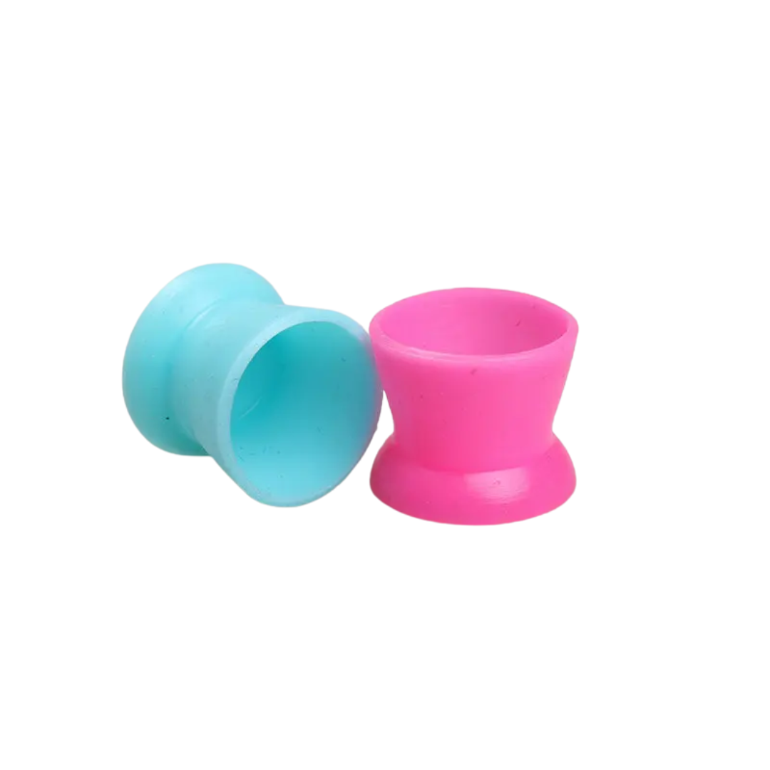 Silicone Pigment Cups - Flat Bottom Suction - Hot Pink (50pcs/100pcs/300pcs)