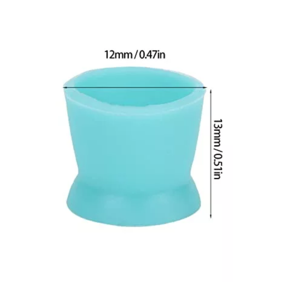 Silicone Pigment Cups - Flat Bottom Suction - Teal (25pcs/100pcs/300pcs)
