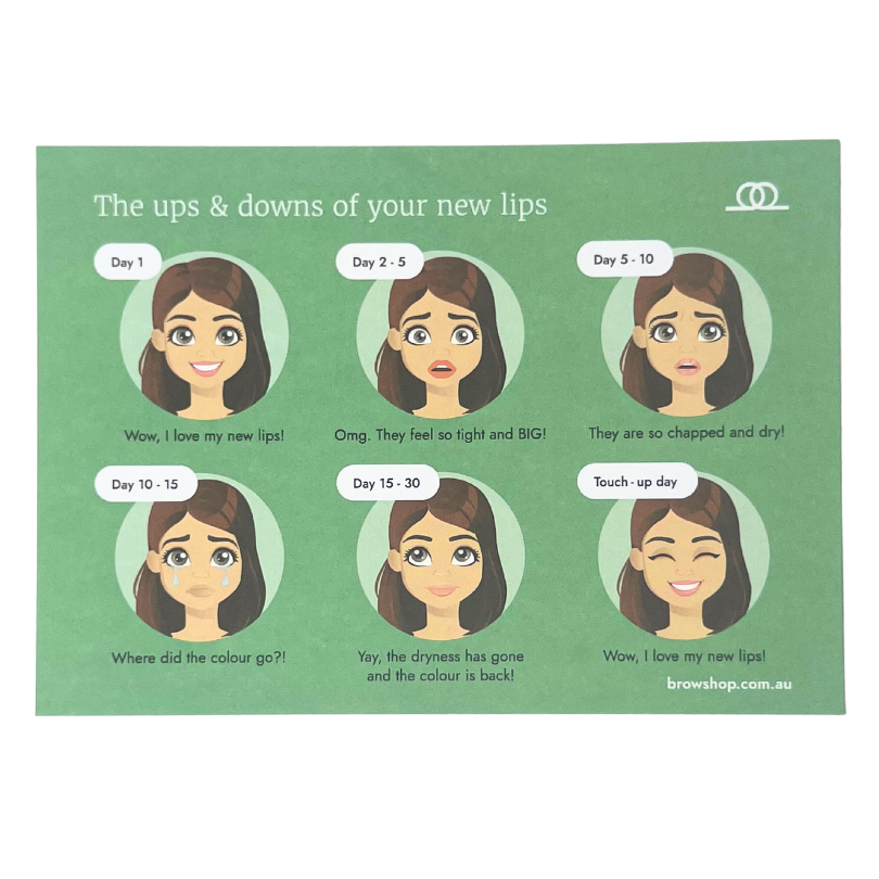 Browshop Client Lip Aftercare Cards (25 pack)