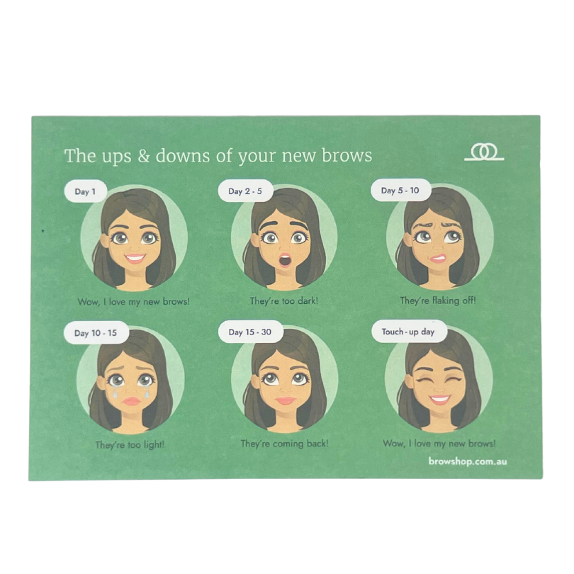 Browshop Client Brow Aftercare Cards (25 pack)