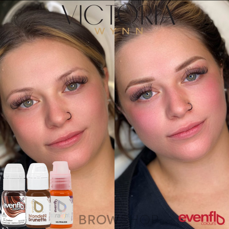 Artist Brow Pigment Blend - Victoria Wynn (Evenflo Terra, Neutralizer, Bronzed Brown)