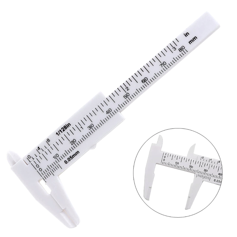 Mini Measurement Caliper - White (80mm) - (1/5/10pcs)