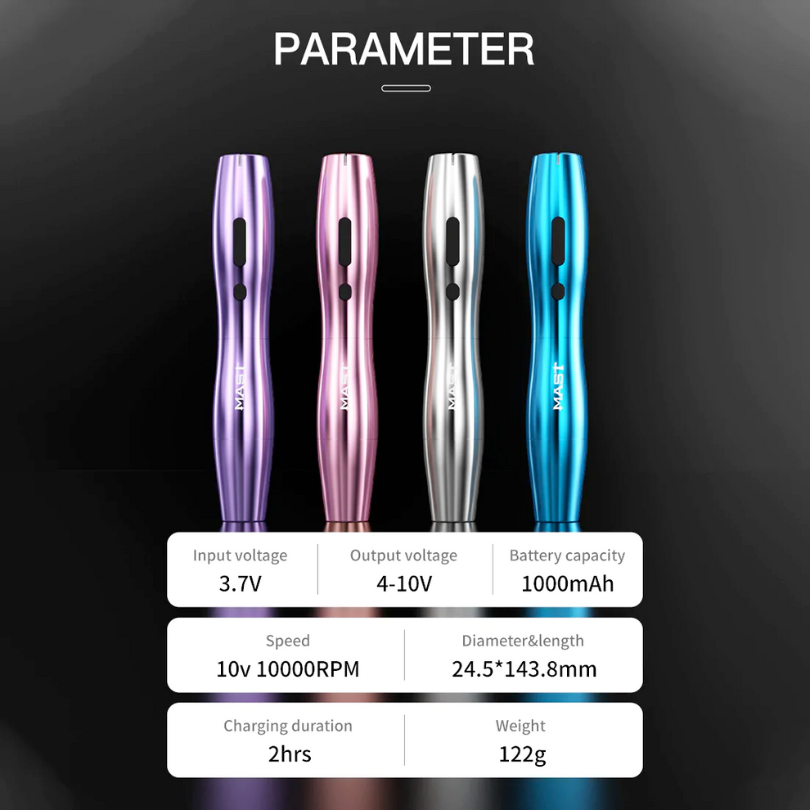 Dragonhawk Mast P20 Wireless Tattoo Machine - Purple