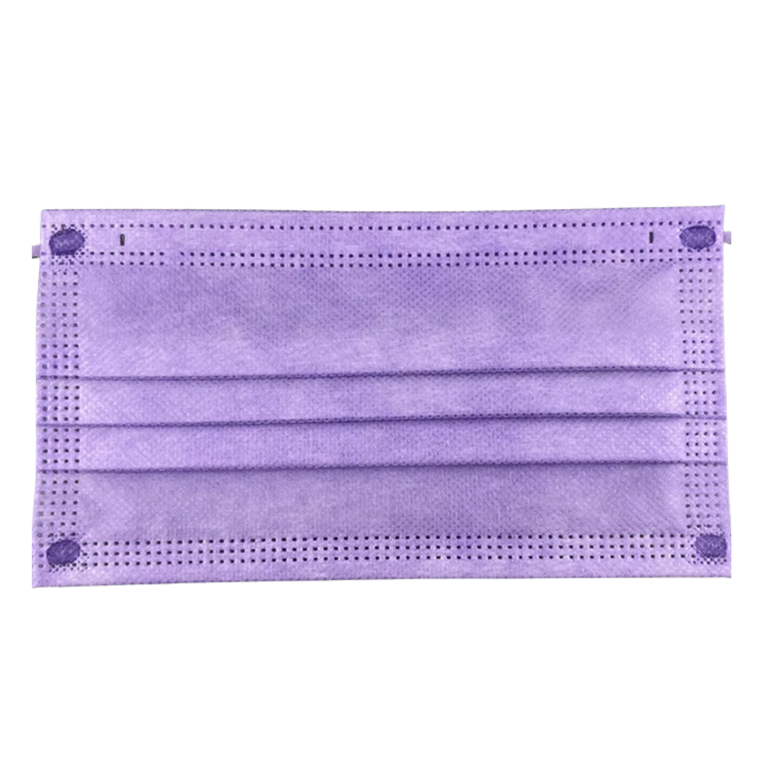 Disposable Face Mask - Purple with Purple Loops (50/100/250 pcs)