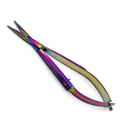 Browshop Professional Spring Scissors - Holographic Rainbow