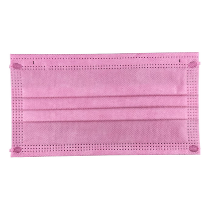 Disposable Face Mask - Pink with Pink Loops (50/100/250 pcs)