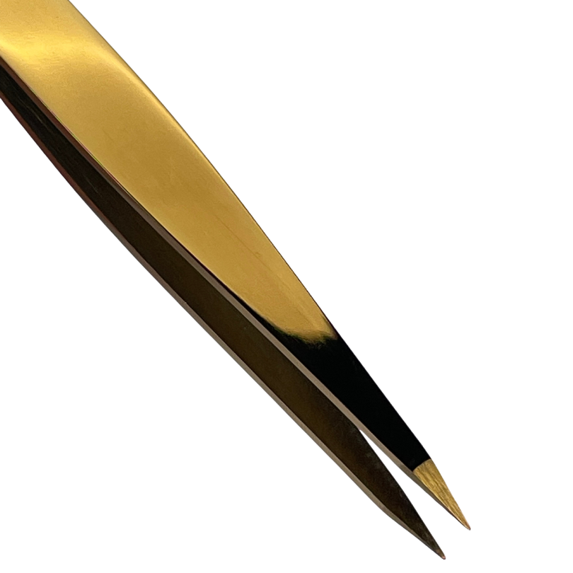 Browshop Professional Tweezer - Fine Point Gold