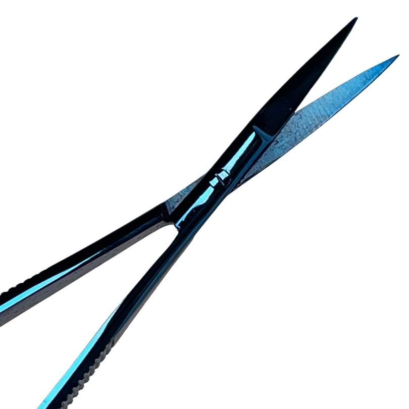 Professional Eyebrow Trimming Spring Scissors Blue Plasma