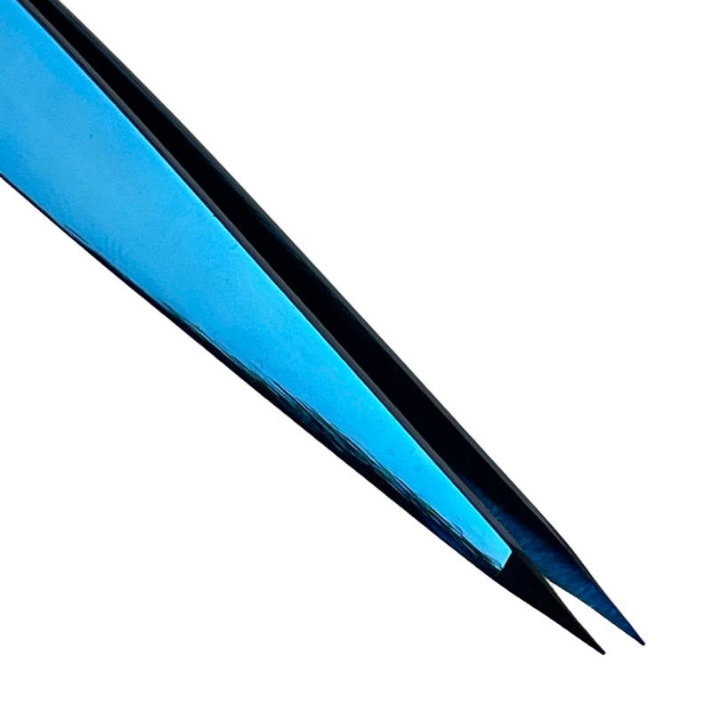 Browshop Professional Tweezer - Fine Point Blue Plasma