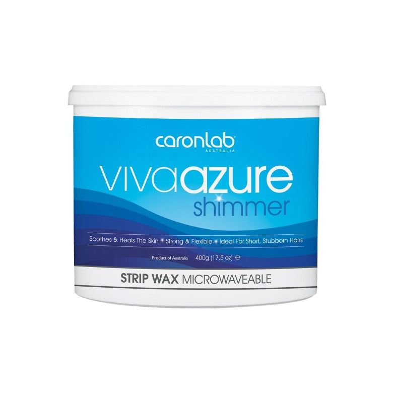 Caronlab Viva Azure Shimmer Hard Wax Microwaveable - 400g