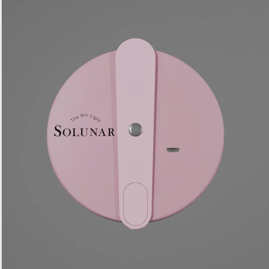 Solunar Luna LED Handheld Mirror - Pink