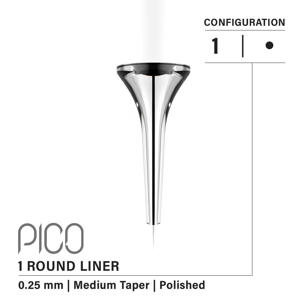 Vertix Pico Cartridges 1 Round Liner (20pcs) - Choose Type