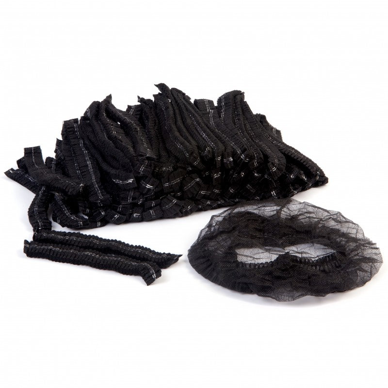 Disposable Hair Caps - Black 100pcs