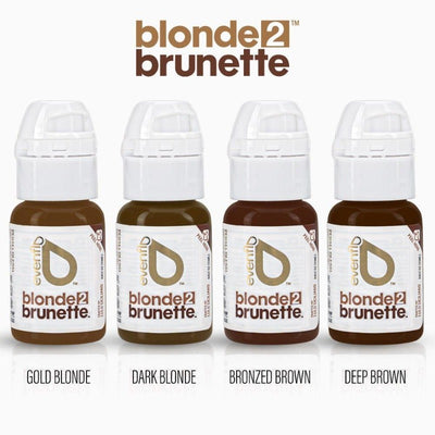 Evenflo BROW Pigments by Perma Blend - Blonde 2 Brunette Set (4 x 15ml bottles)