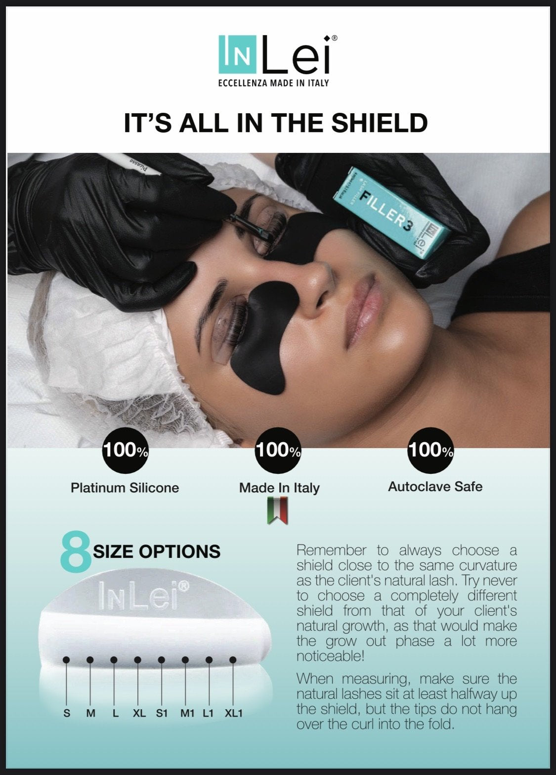 InLei ONLY Silicone Lash Shields - 4 Sizes Mix