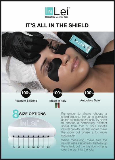 InLei ONLY Silicone Lash Shields - 4 Sizes Mix