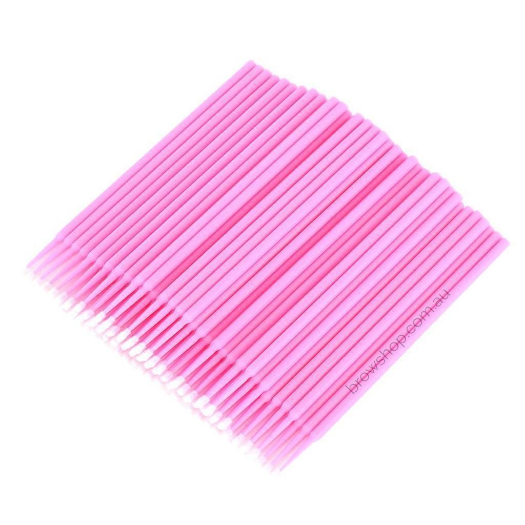 Micro Brushes - Ultra Fine - Pink - Canister (100 pcs) Medicom Microblading Cosmetic Tattoo SPMU PMU