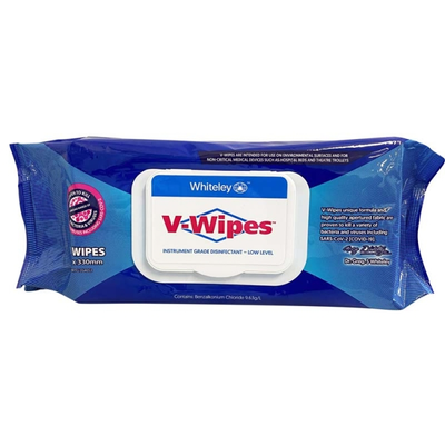V-Wipes Hospital Grade Disinfectant - 80 High-Quality Wipes